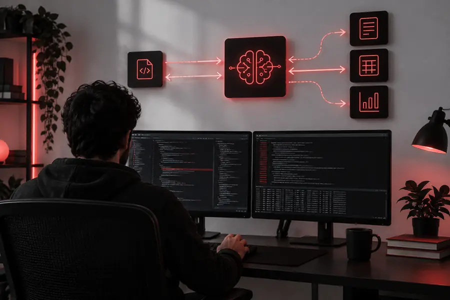 Python integration connected to an application workflow